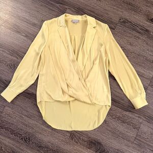 Ports 1961 Yellow Wrap Blouse